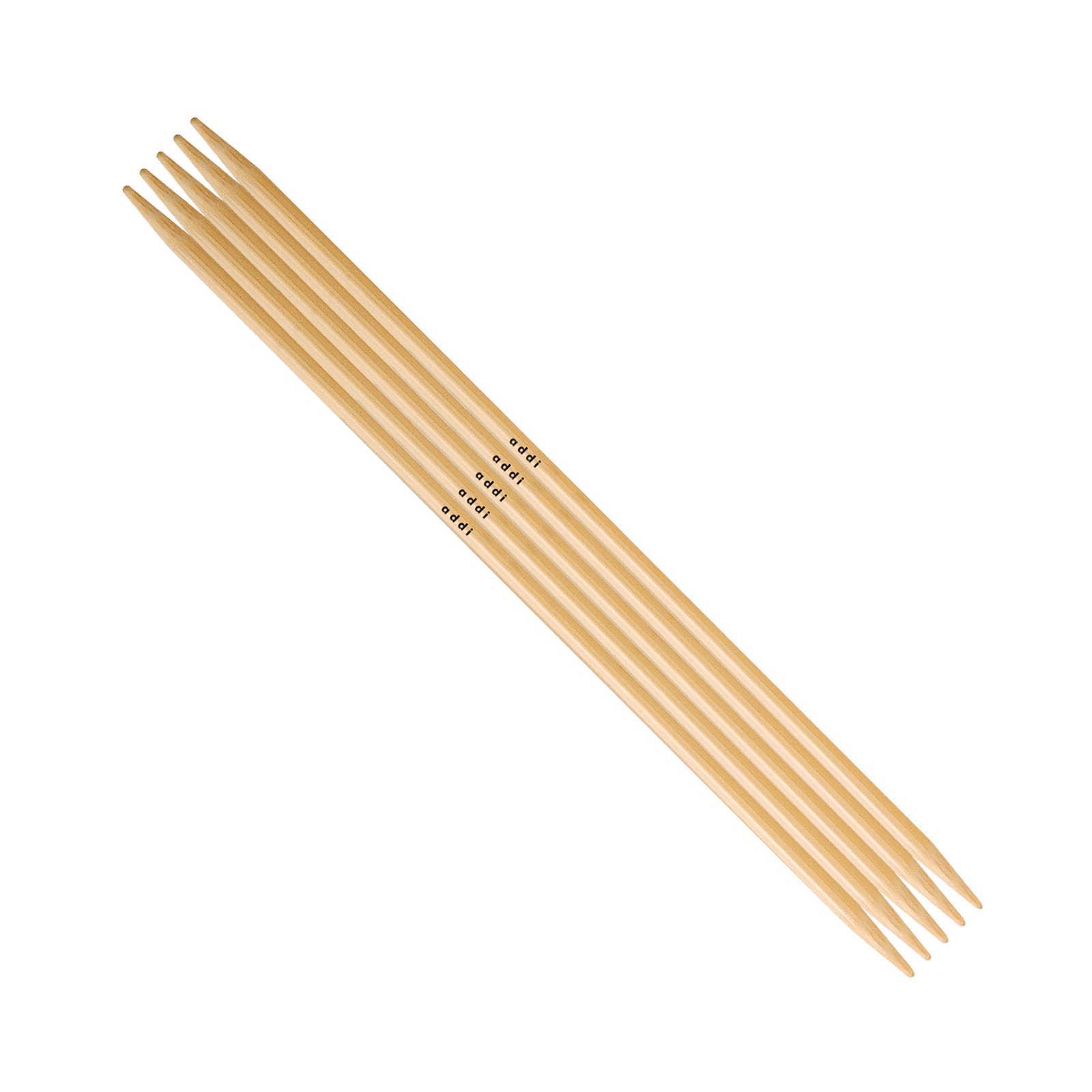 фото Спицы для вязания addi чулочные бамбуковые, 6 мм, 15 см, 5 шт на блистере, 501-7/6-015