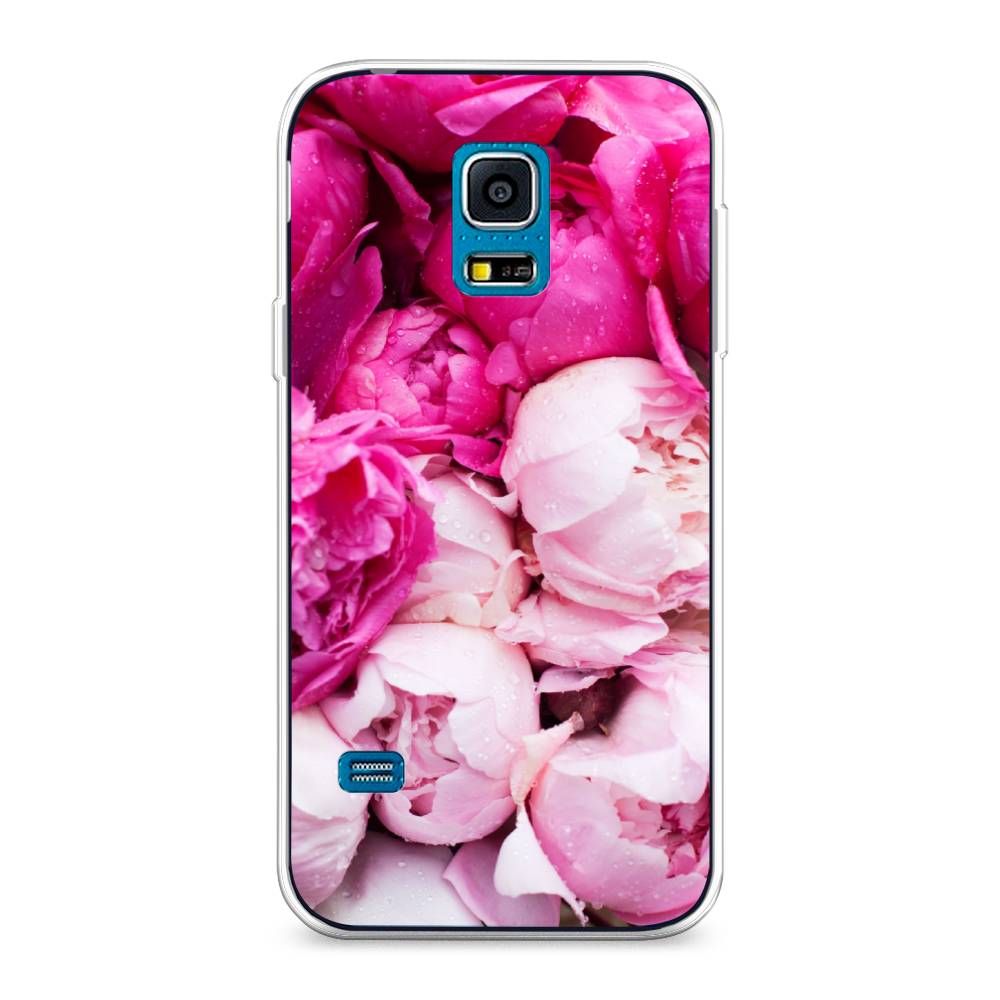 фото Чехол awog "пионы розово-белые" для samsung galaxy s5 mini