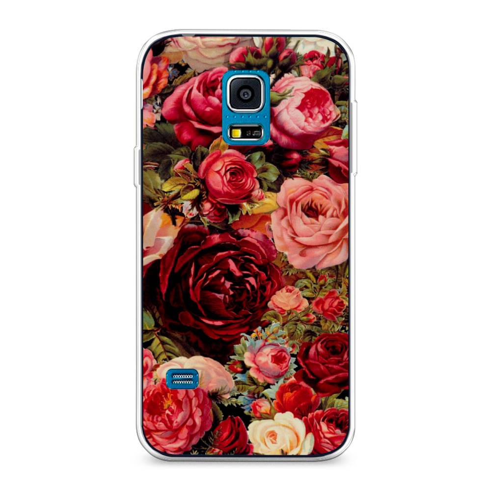 фото Чехол awog "розы винтажные" для samsung galaxy s5 mini