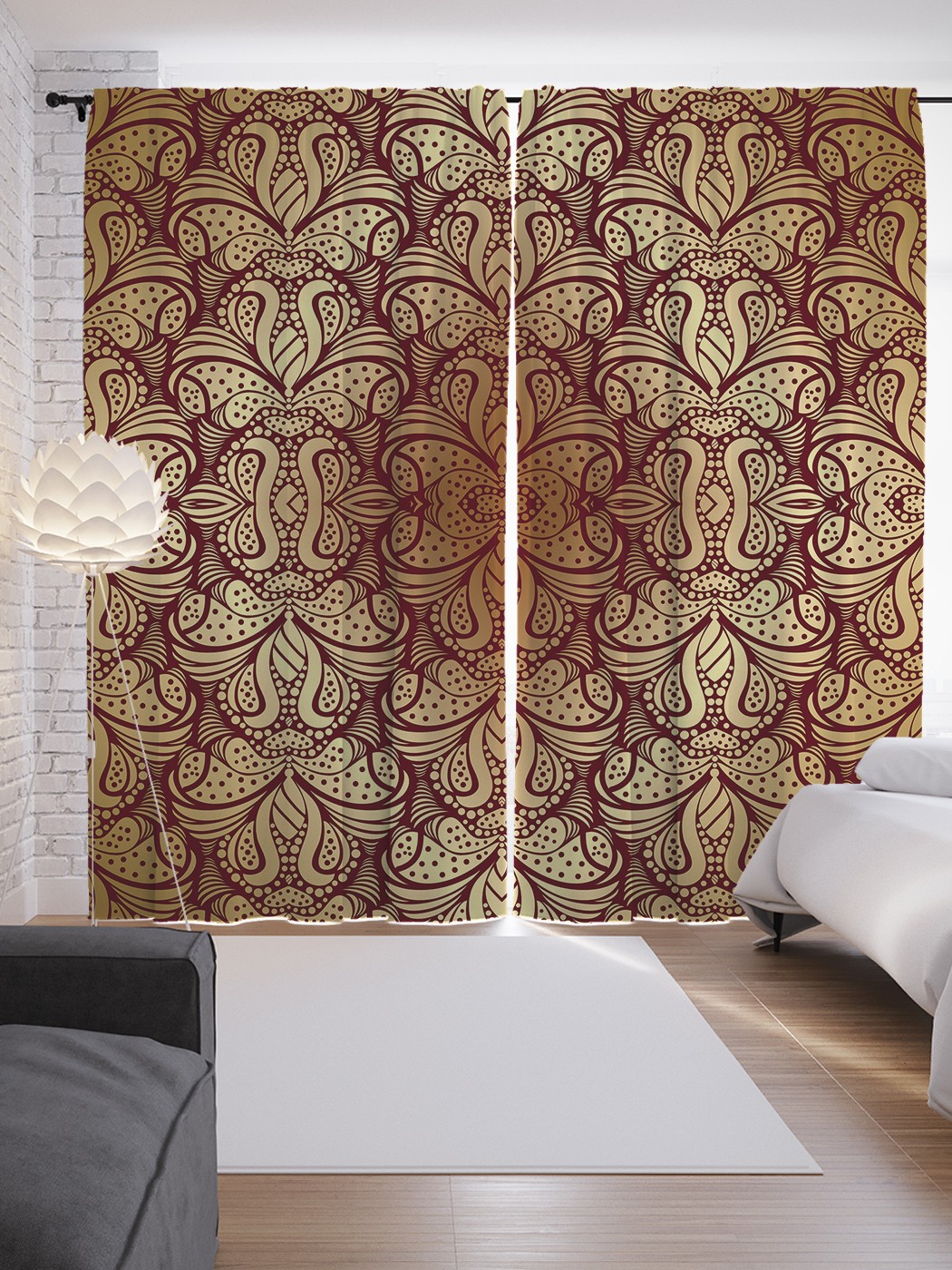 

Шторы JoyArty с фотопечатью "Орнамент в стиле зентангл" из сатена, 290х265 см, Орнамент в стиле зентангл