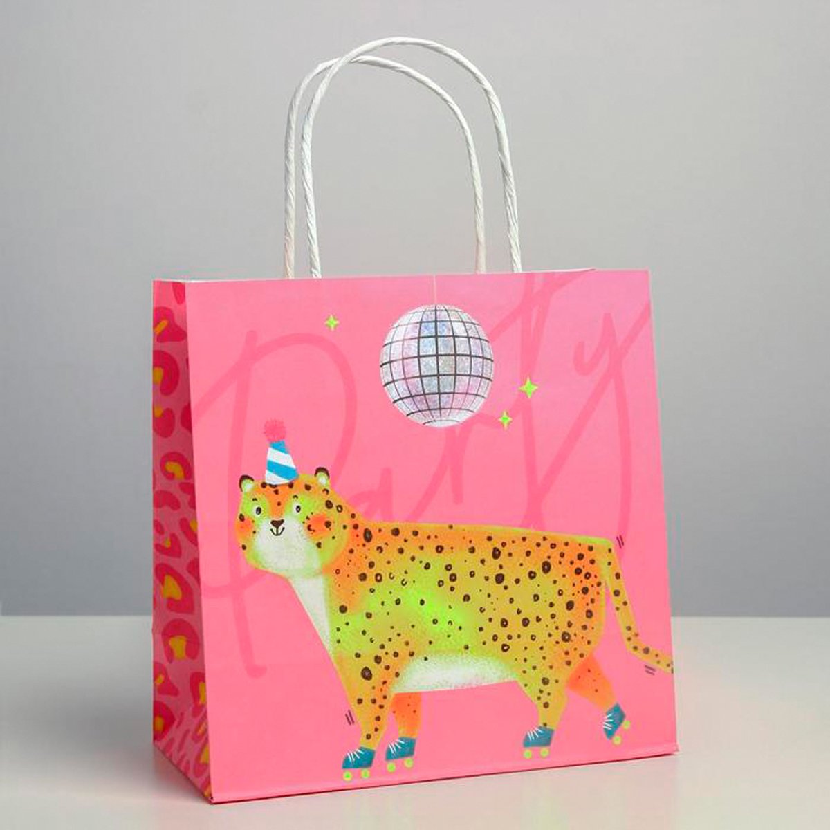 

Пакет подарочный Дарите Счастье Party, крафтовый, 22x22x11