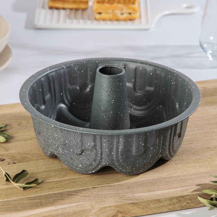 фото Форма для выпечки «элин мрамор. кекс», 22,5×10 см, антипригарное покрытие, цвет серый nobrand