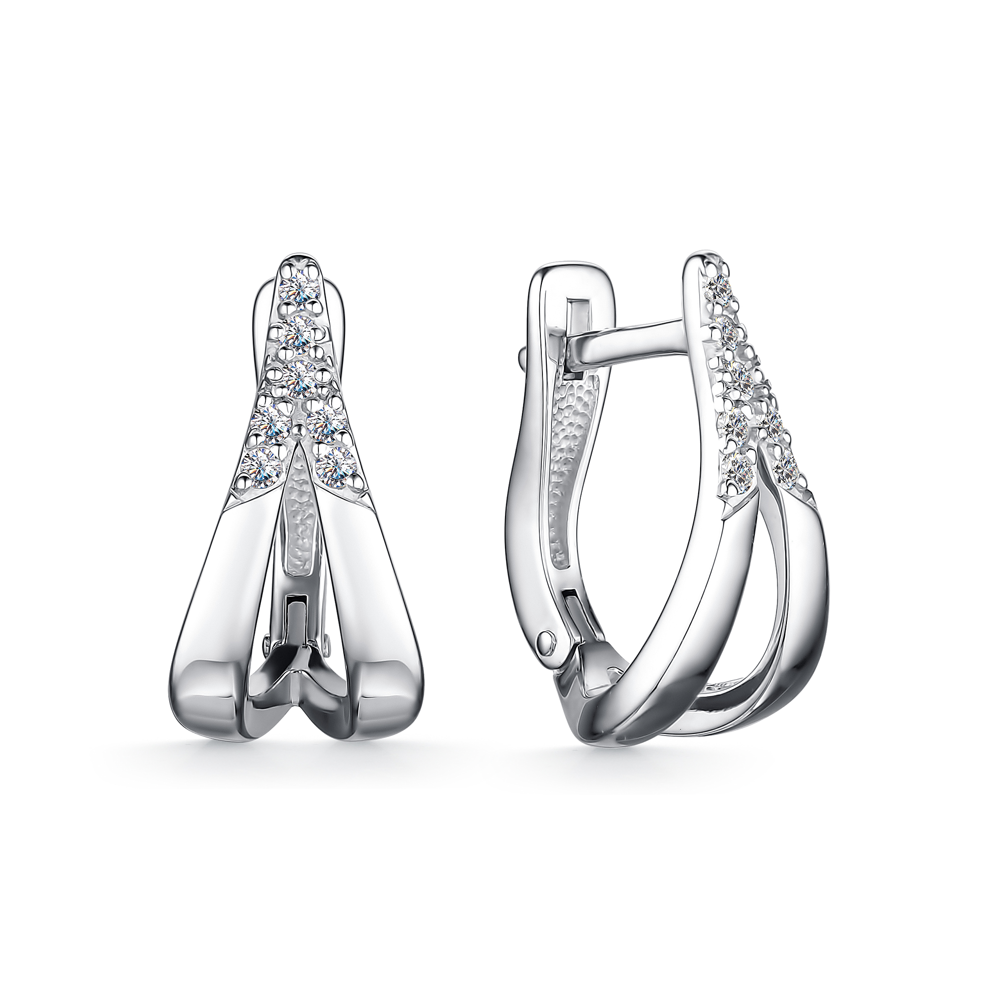 

Серьги из серебра с фианитом АЛЬКОР 02-2316/00КЦ-00, 02-2316/00КЦ-00