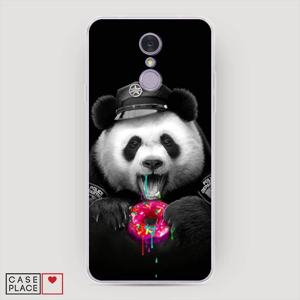 

Чехол Awog на LG Q7 (Plus, Alpha) "Панда police", Черный;белый;розовый, 83550-2