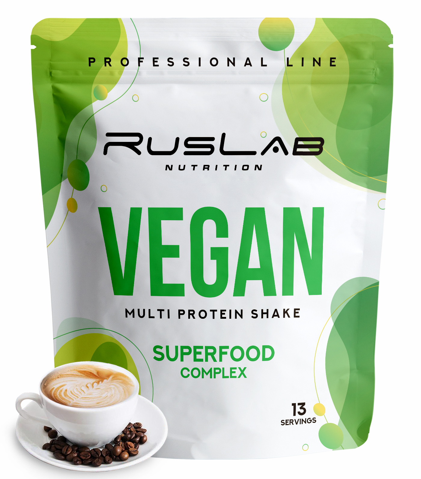Multi VEGAN Protein Shake RusLabNutrition веганский протеин 416гр вкус капучино