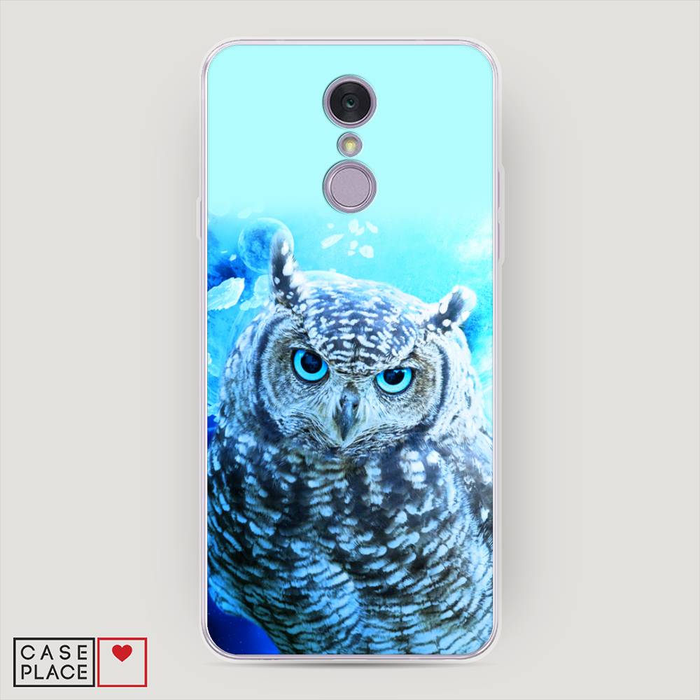 

Чехол Awog на LG Q7 (Plus, Alpha) "Сова арт 7", Синий;голубой, 83550-1