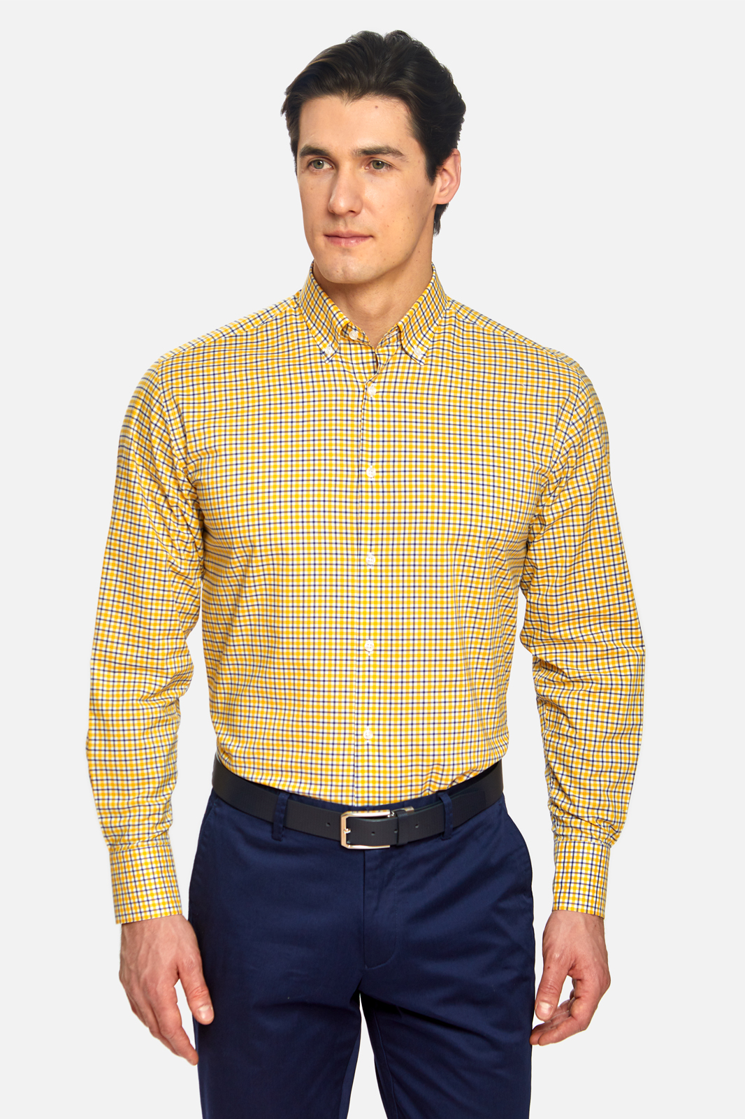 Рубашка мужская Kanzler 2S-403RL-1137-71 желтая 39