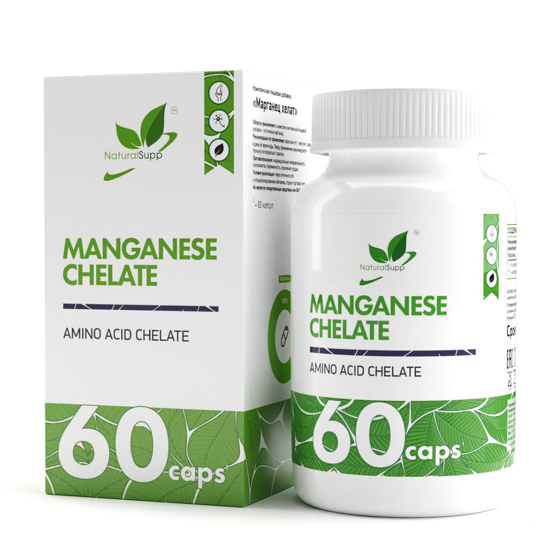 Марганец NATURALSUPP Manganese Chelate капсулы 60 шт. 600005089363