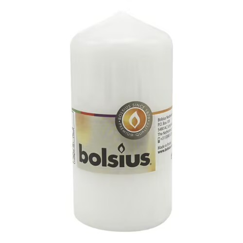 

Свеча декоративная цилиндрическая Bolsius столбик белая 120 x 58 мм