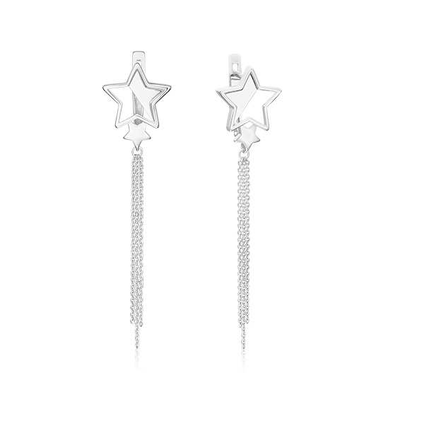 

Серьги из белого золота без вставки PLATINA jewelry 02-4680-00-000-1120-48, 02-4680-00-000-1120-48