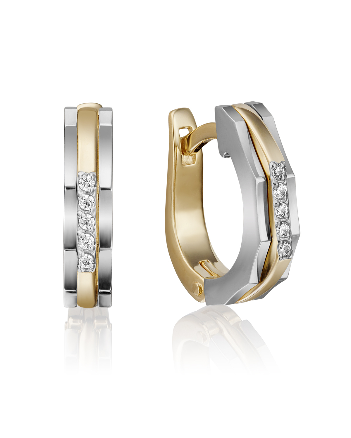 

Серьги из белого, желтого золота с бриллиантом PLATINA jewelry 02-4286-00-101-1121-30, 02-4286-00-101-1121-30