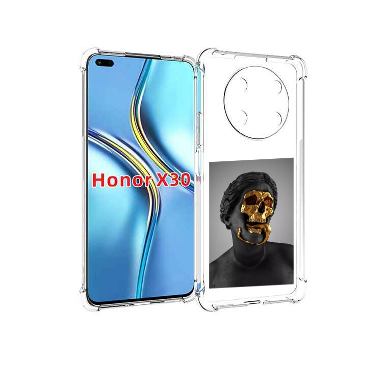 

Чехол MyPads золотой череп в статуе для Honor X30 / Magic4 Lite 5G, Прозрачный, Tocco