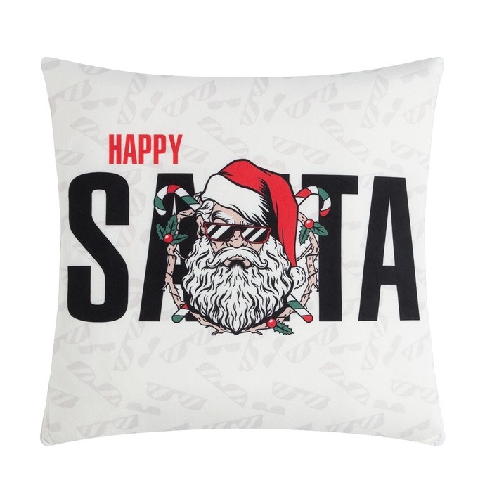 

Подушка-плед Этель Happy Santa, подушка 40*40±3 см, плед 100*150 см 100%п/э, 280 г/м2