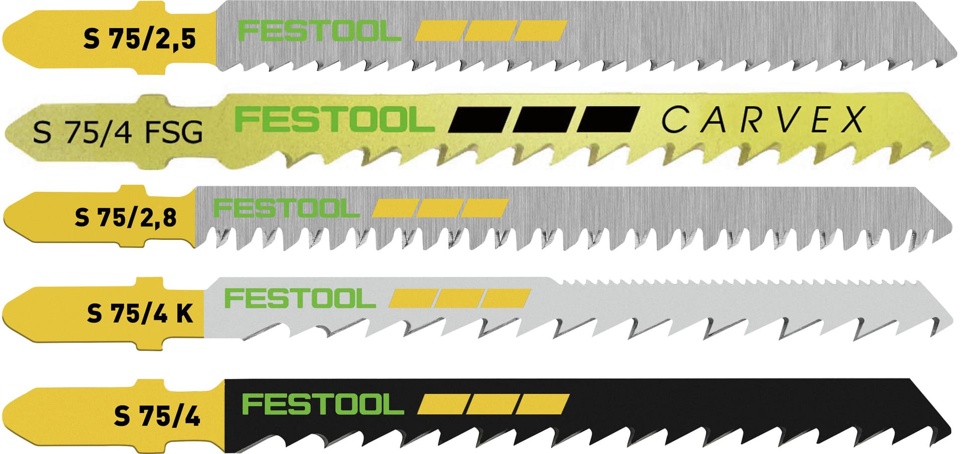 Набор пилок Festool для лобзика STS-Sort/25 W