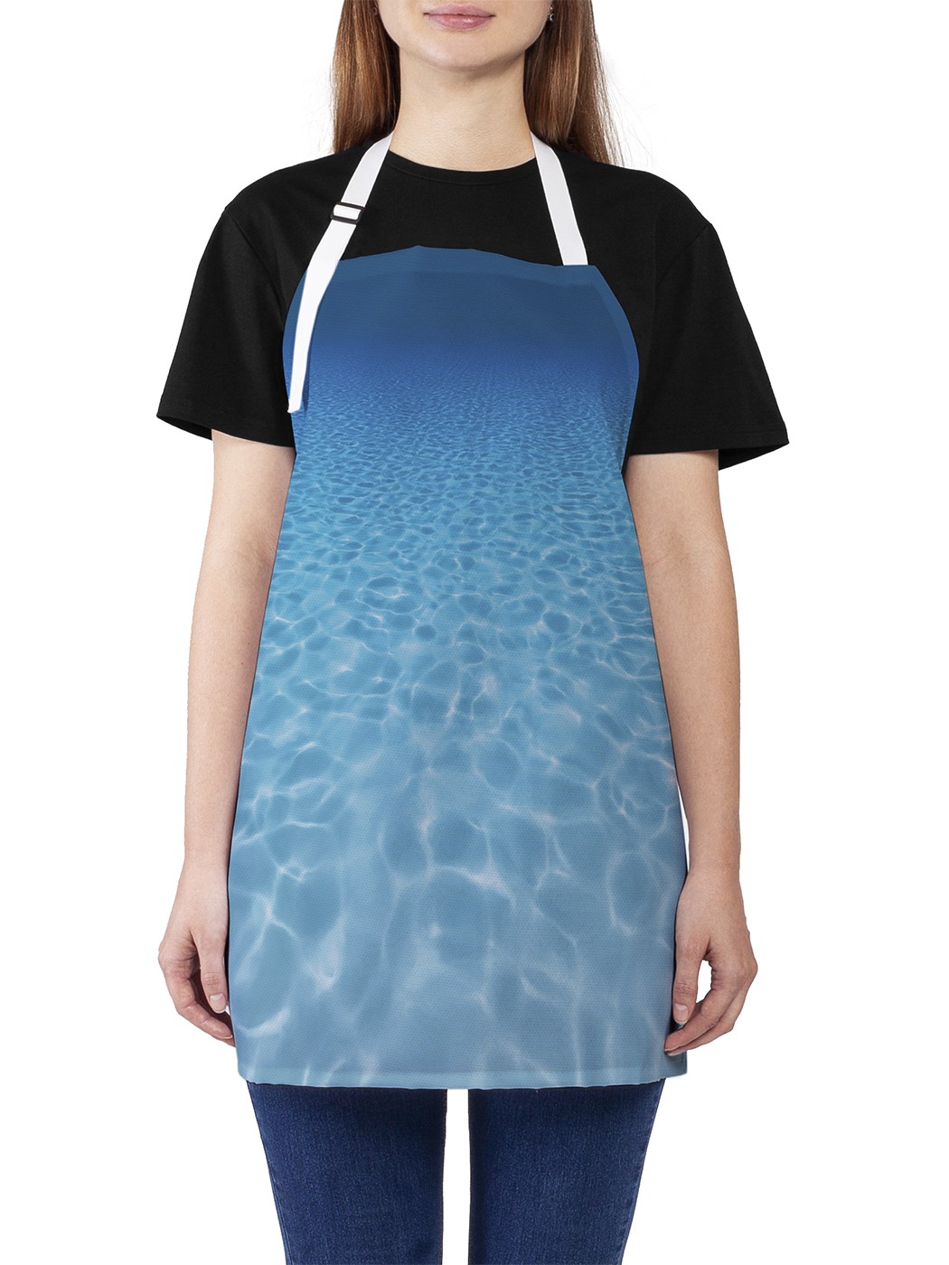 

Фартук женский JoyArty для готовки "Водная пустошь", универсальный размер, Бежевый