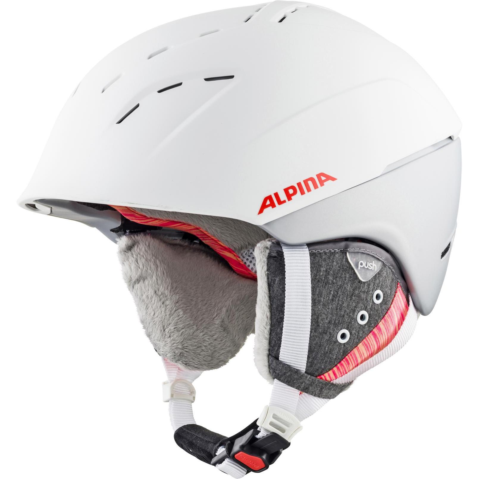 фото Горнолыжный шлем alpina spice 2021, white/flamingo matt, s/xs
