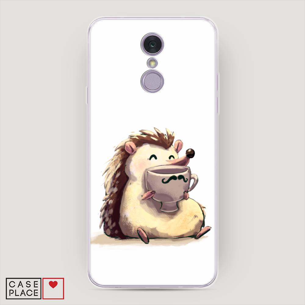 

Чехол Awog на LG Q7 (Plus, Alpha) "Еж кофеман", Белый;коричневый;бежевый, 83550-10