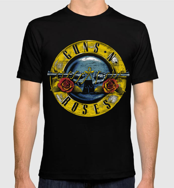 фото Футболка мужская dream shirts guns and roses 10007812 черная xs