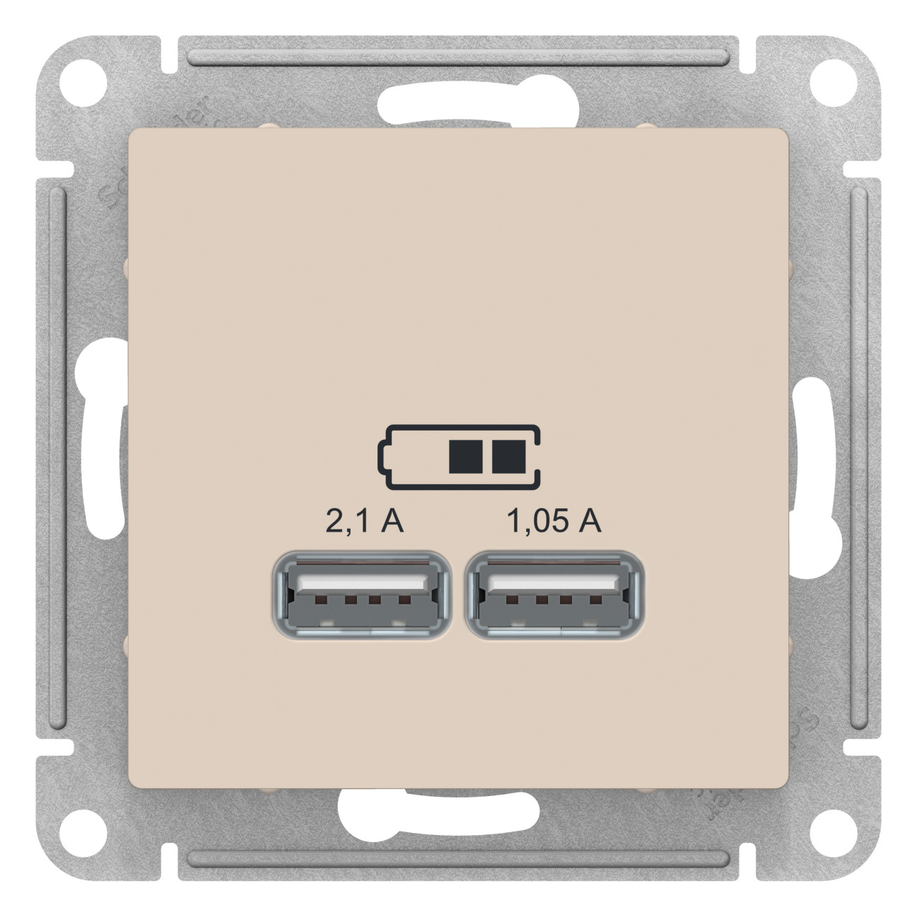 

USB розетка Systeme Electric ATN000233.6, 6шт, Бежевый