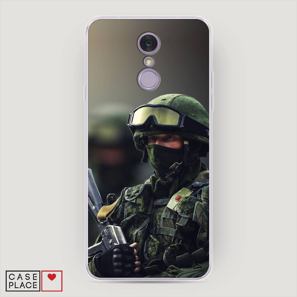 

Чехол Awog на LG Q7 (Plus, Alpha) "Солдат", Зеленый;серый, 83550-5