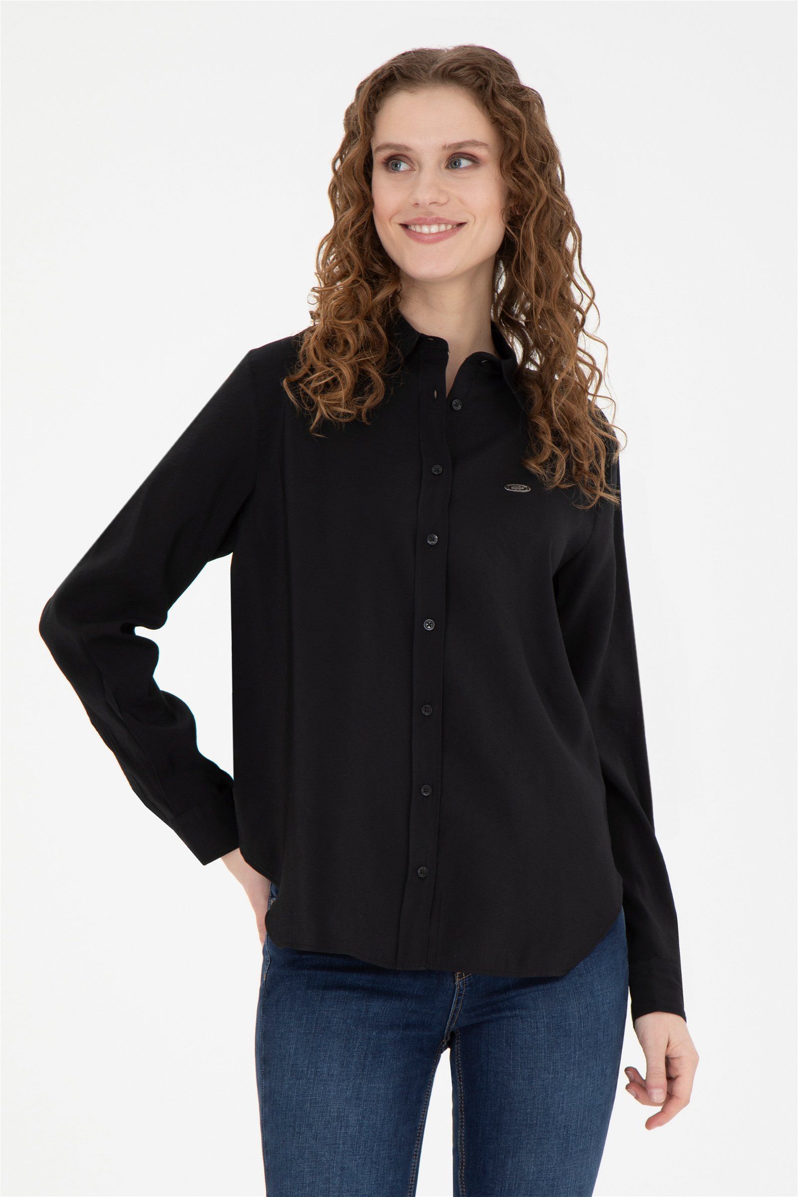 

Рубашка женская U.S. POLO Assn. G082SZ0040VOMER черная 34, Черный, G082SZ0040VOMER