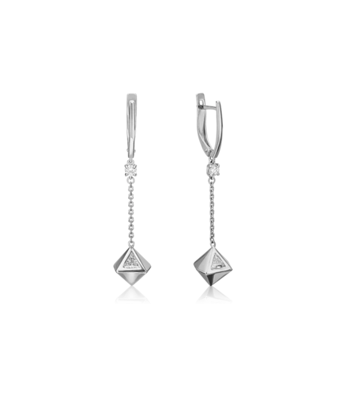 

Серьги подвески из белого золота с Swarovski PLATINA jewelry 02-4590-00-501-1120-38, 02-4590-00-501-1120-38