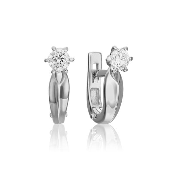 

Серьги из белого золота с бриллиантом PLATINA jewelry 02-0479-00-101-1120-30, 02-0479-00-101-1120-30
