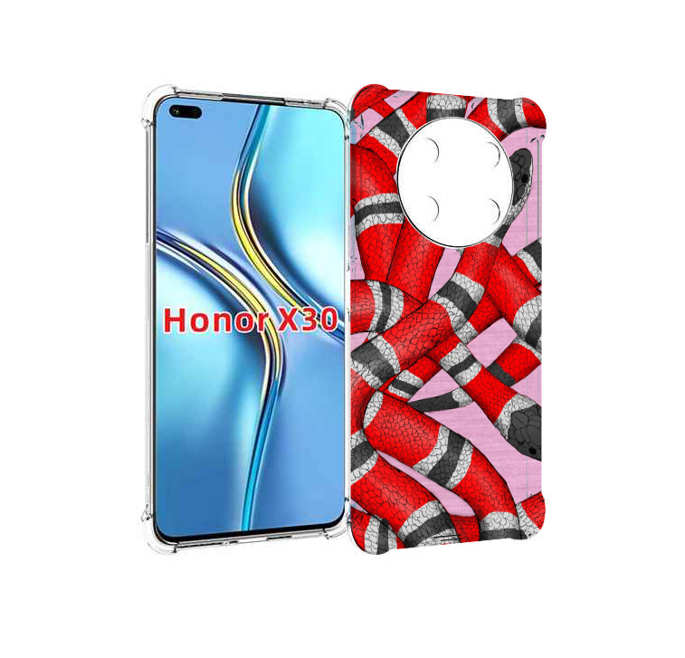 

Чехол MyPads змея-красно-черно-белый для Honor X30 / Magic4 Lite 5G, Прозрачный, Tocco