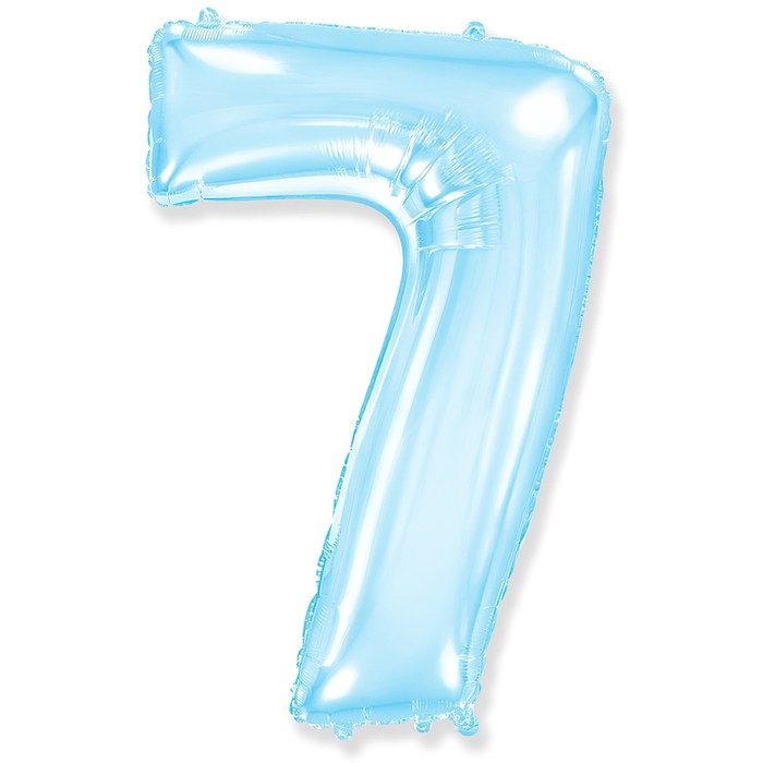 

Шар фольгированный 40 "Цифра 7" голубой, Pastel Blue