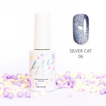 

Гель-лак HIT Gel Silver Cat №06