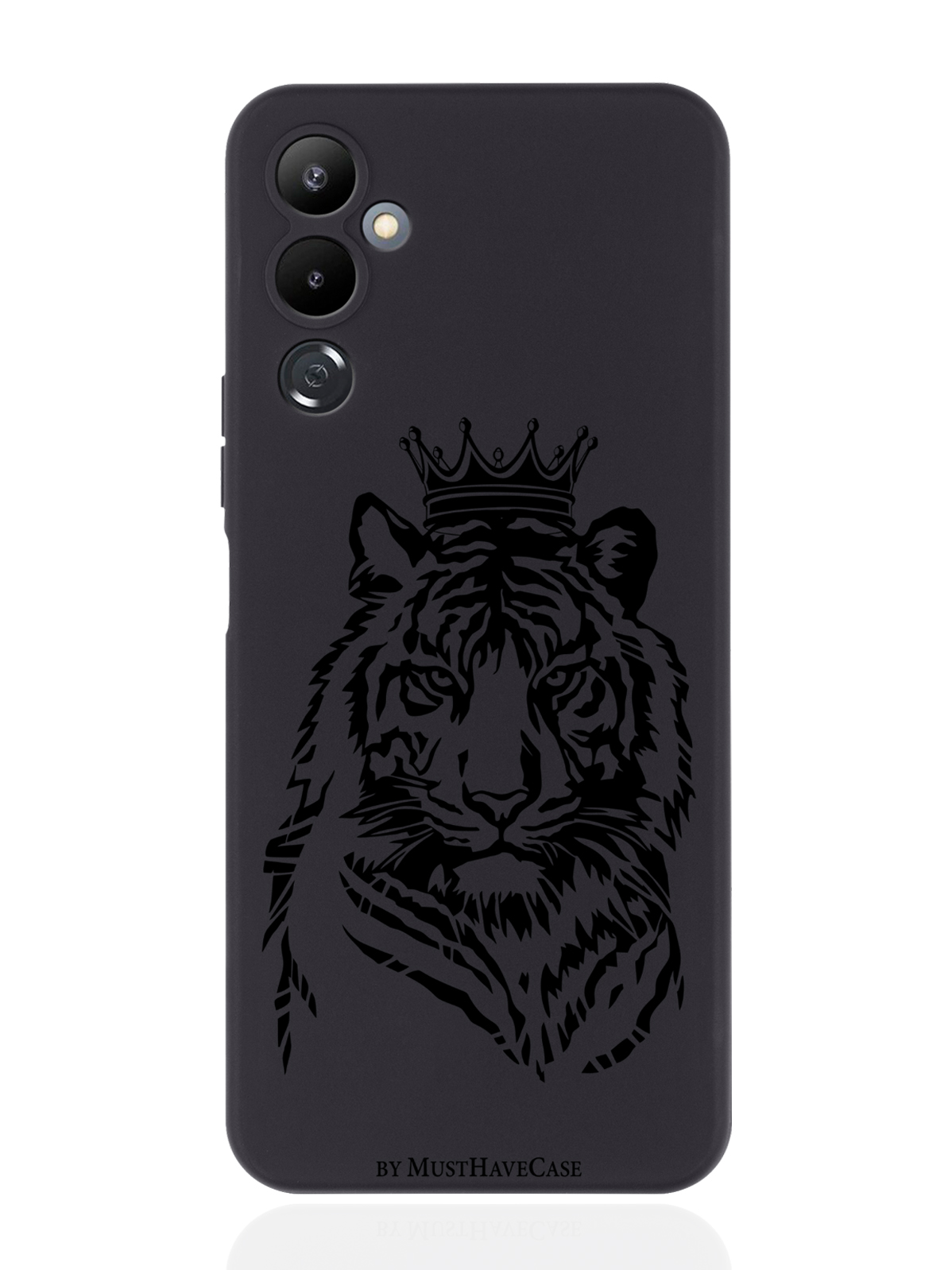 

Чехол MustHaveCase для Tecno Pova 4 Тигр с Короной черный
