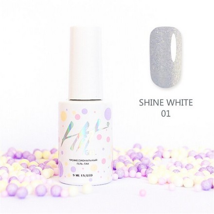 фото Гель-лак hit gel shine white №01