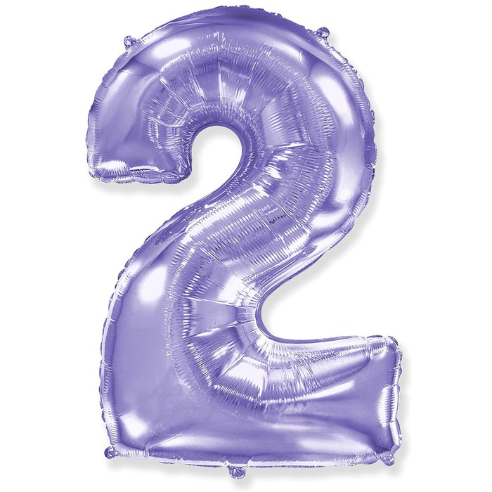

Шар фольгированный 40 "Цифра 2" сиреневый, Lilac