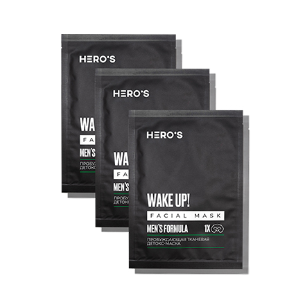 

Маска для лица Hero's Детокс Men's Formula 3х20 г