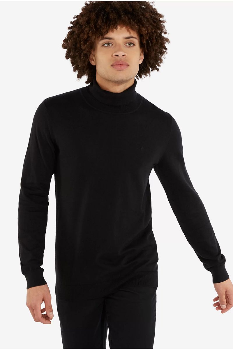 фото Свитер мужской wrangler roll neck knit черный xxl
