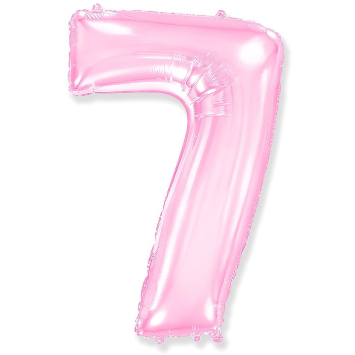 

Шар фольгированный 40 "Цифра 7" розовый, Pink