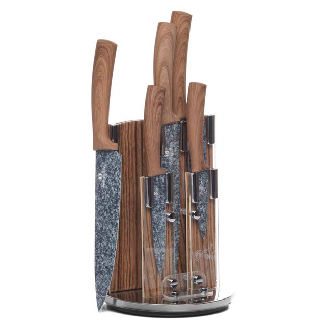 фото Набор ножей на подставке berlinger haus forest line bh-2160, 6 предметов, сталь berlingerhaus