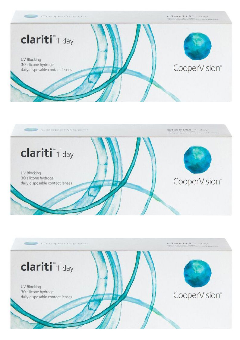 

Цветные линзы CooperVision clariti 1-day (3 упаковки по 30 линз) +1.50 R 8.6