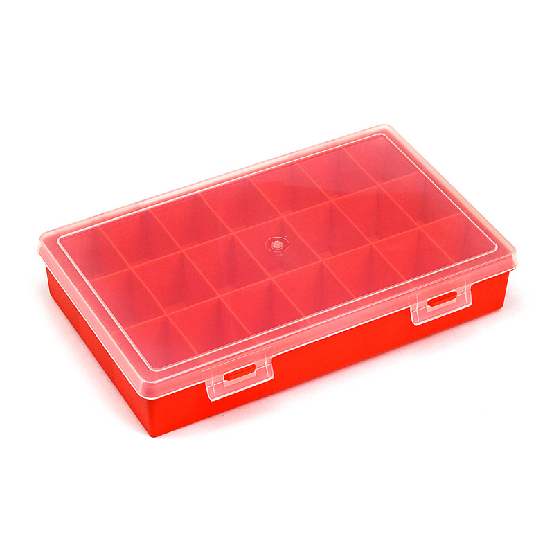 фото Органайзер для принадлежностей polymerbox 2821, 280*185*50 мм, 21 ячейка (красный)