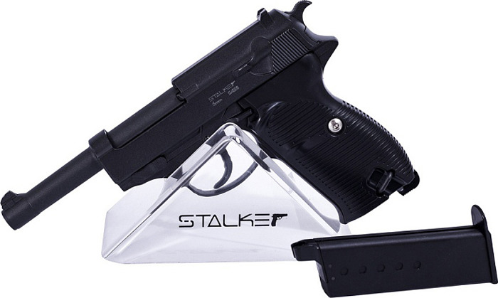Пистолет пневмат. Stalker SA38 Spring (ан. Walther P38), к.6мм, магаз. 13шар, до 80м/с