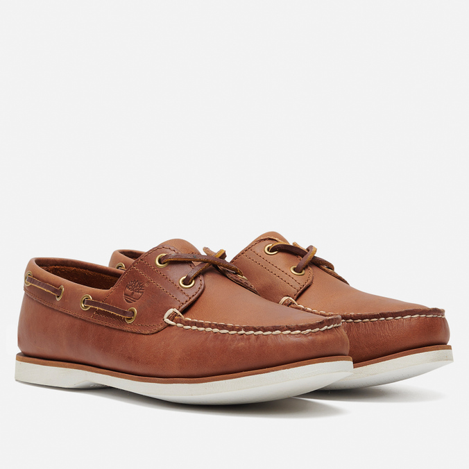 

Мужские ботинки Timberland 2-Eye Classic Leather коричневый, размер 44 EU, 2-Eye Classic Leather