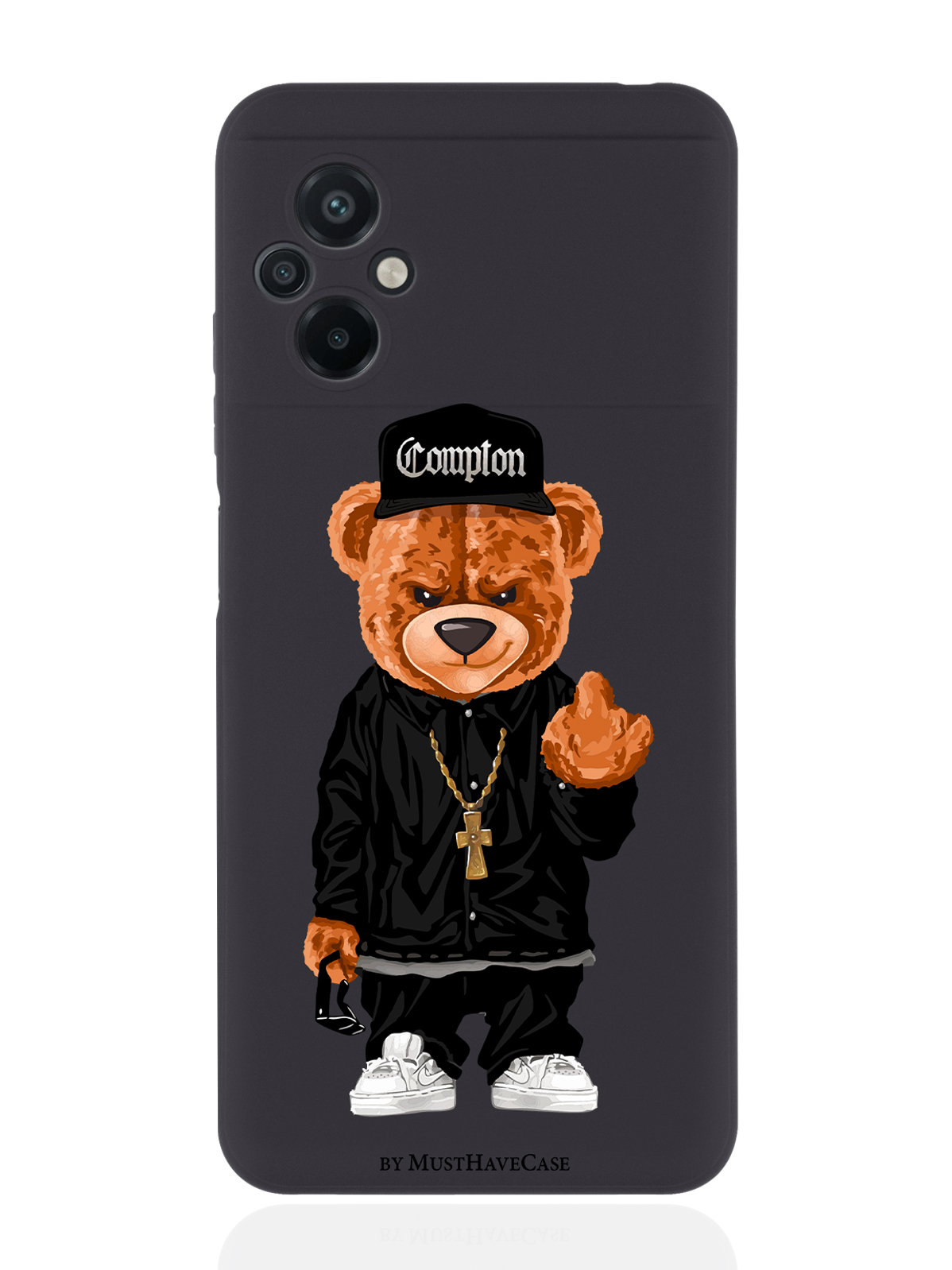 

Чехол MustHaveCase для Poco M5 Мишка Compton черный, Коричневый;черный;белый