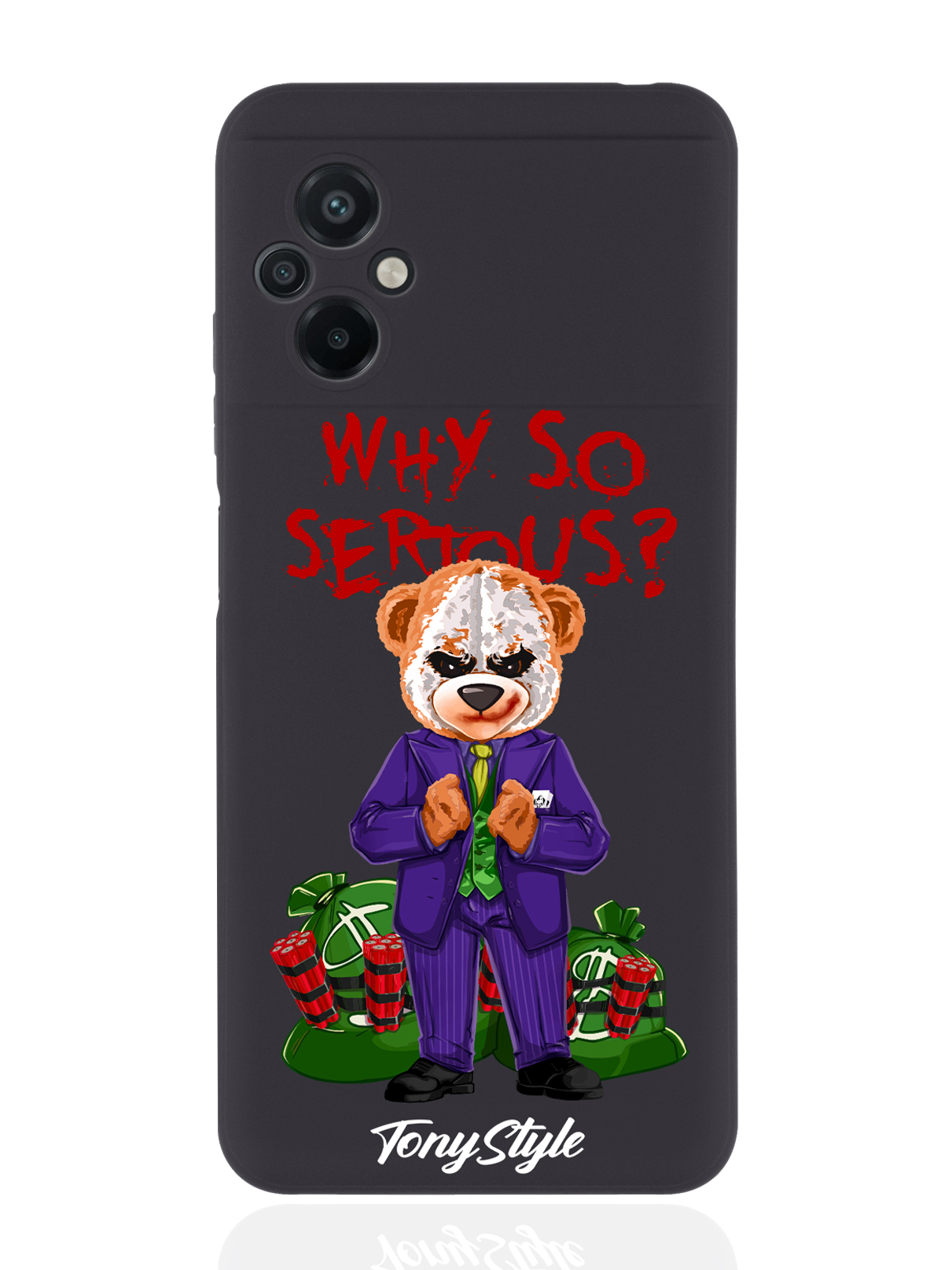 

Чехол Tony Style для Poco M5 Tony Style Why so serious черный, Разноцветный