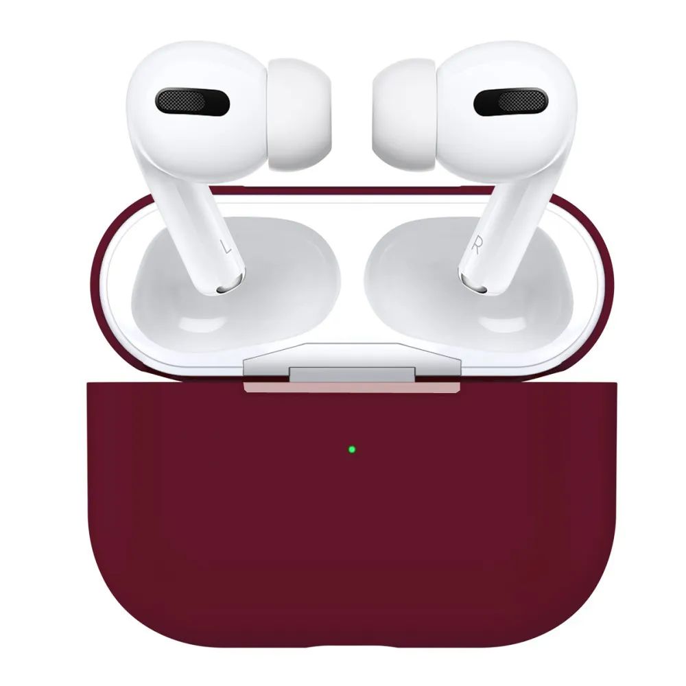 

Силиконовый чехол для AirPods Pro малиновый