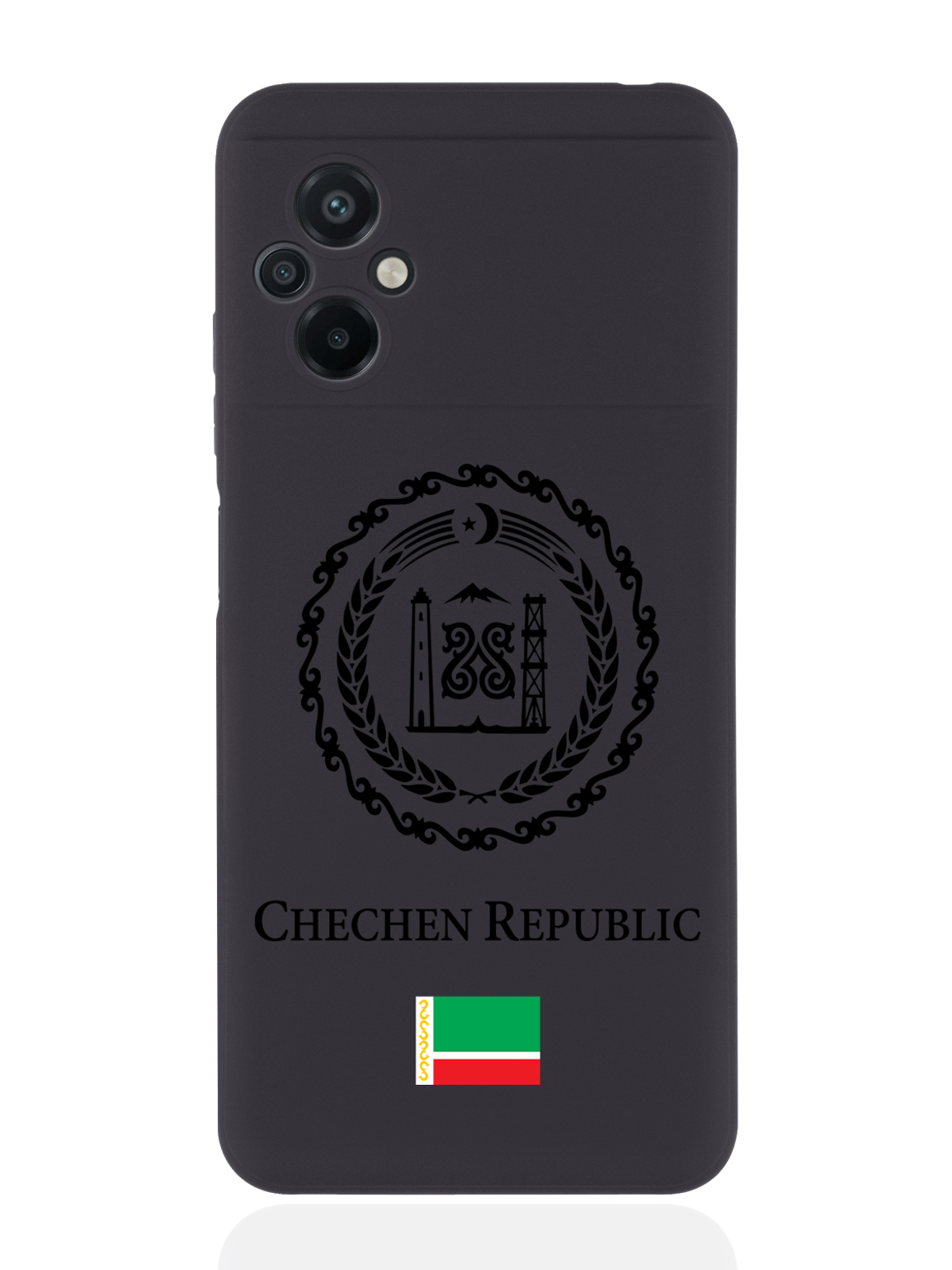 

Чехол SignumCase для Poco M5 Черный лаковый Герб Чечни черный