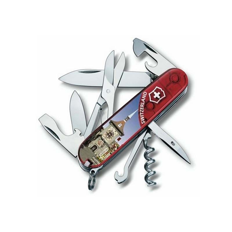 

Нож Victorinox Climber Bern, 91 мм, 14 функций, красный 1.3703.TE6, Красный;серебристый, Climber Bern