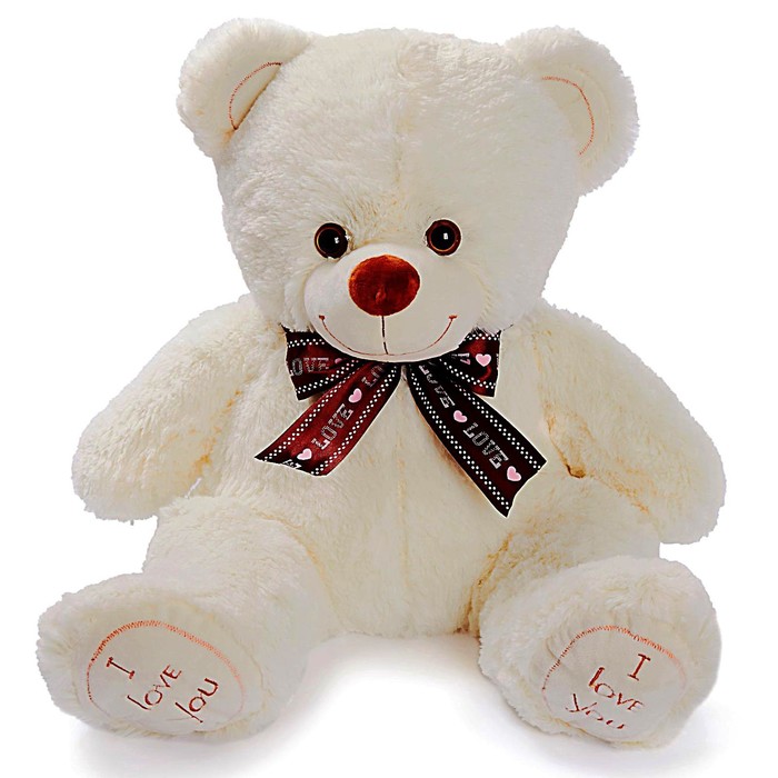фото Мягкая игрушка «медведь феликс», 70 см, цвет молочный, микс любимая игрушка