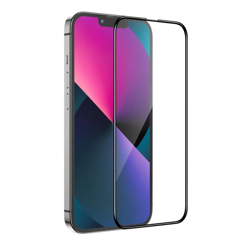 

Защитное стекло Hoco Tempered Glass 9H для Apple iPhone 13/13 Pro цветное (черный)