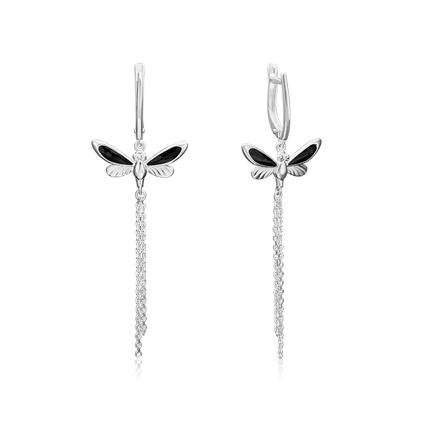 

Серьги из серебра без вставки PLATINA jewelry 02-4670-00-000-0200-71, 02-4670-00-000-0200-71