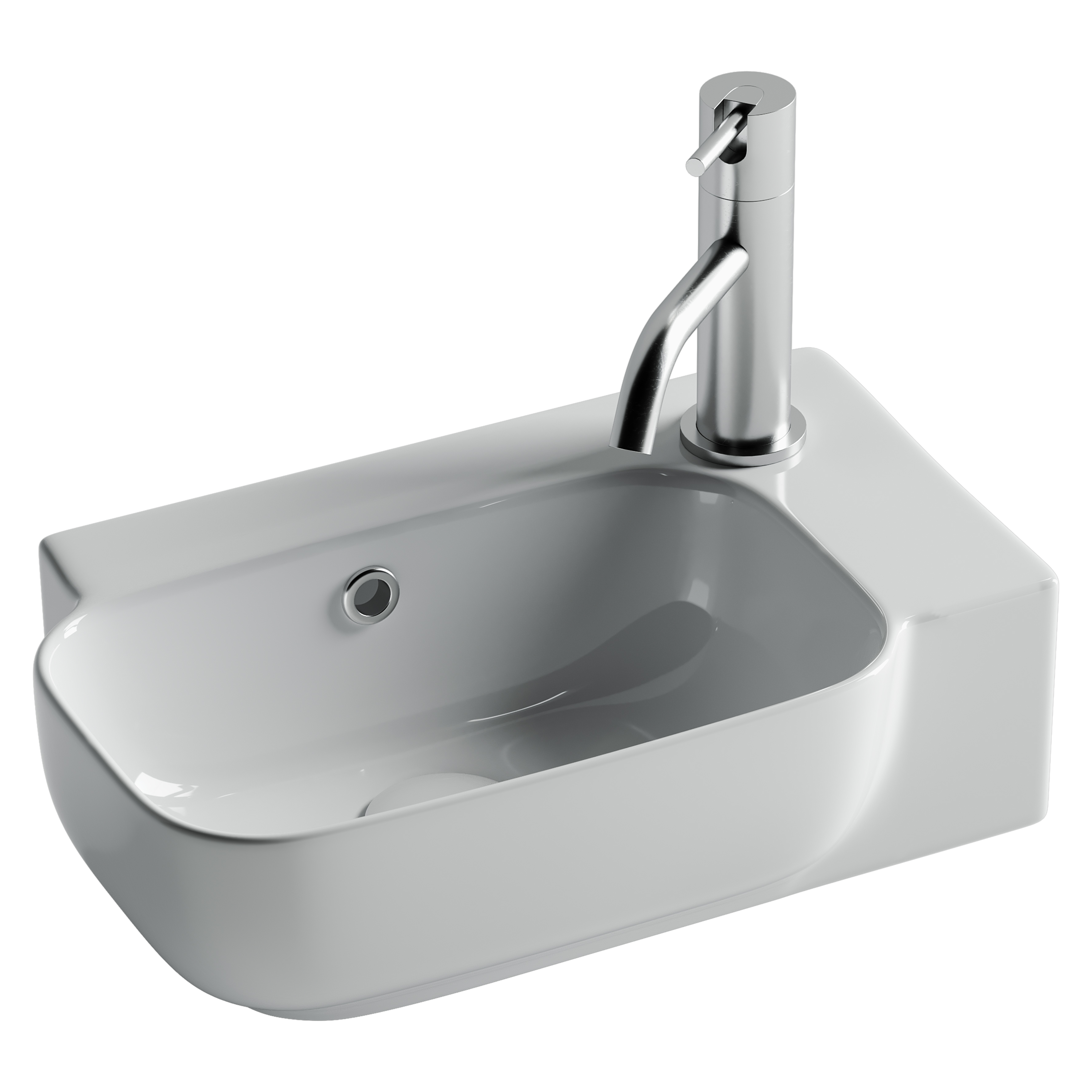 

Раковина подвесная прямоугольная Ceramicanova ELEMENT CN6074L, 40 см, Белый